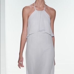 Amsale”Nouvelle” Halter Maxi Dress